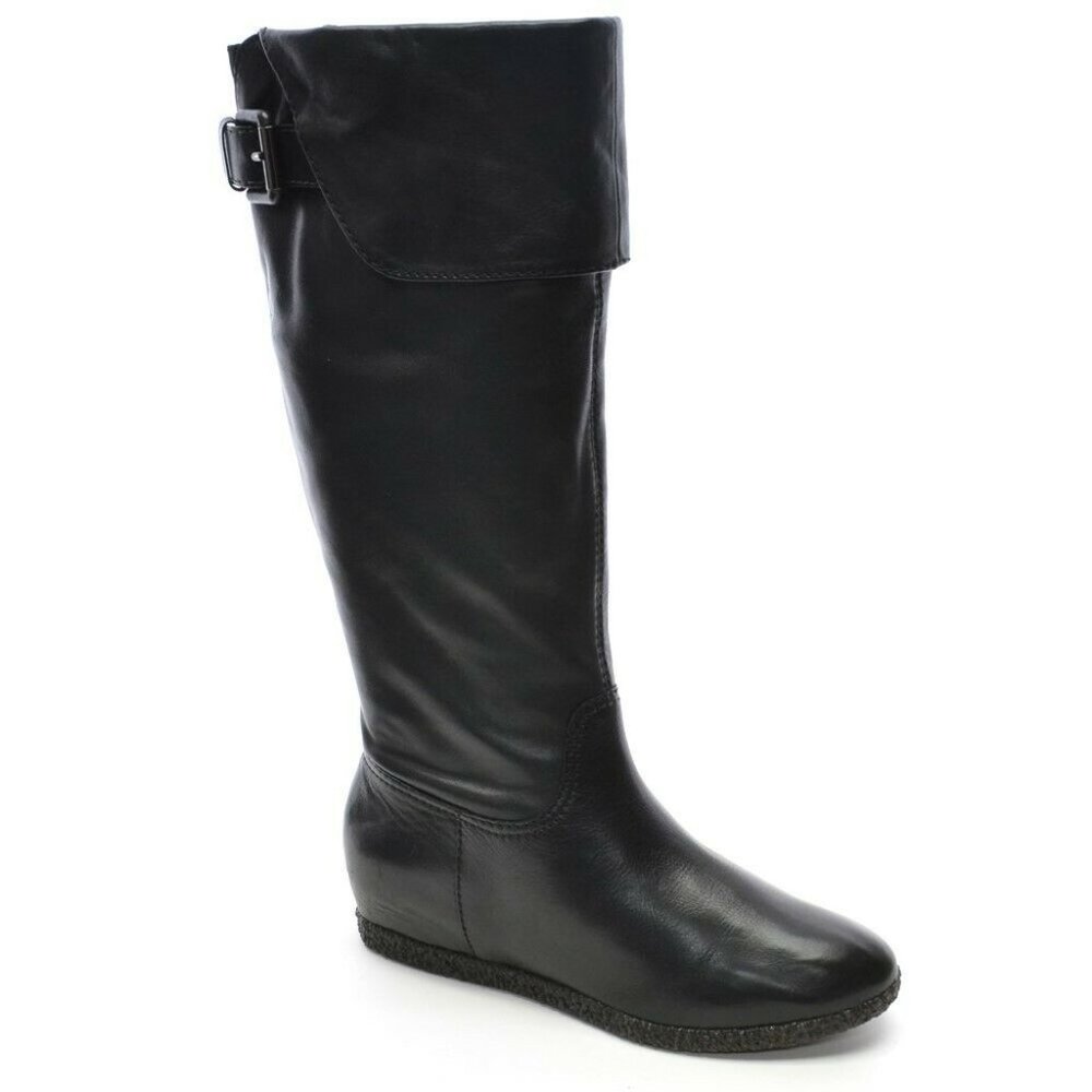 Geox Donna Mendi Black Fold Over Knee Boots 38